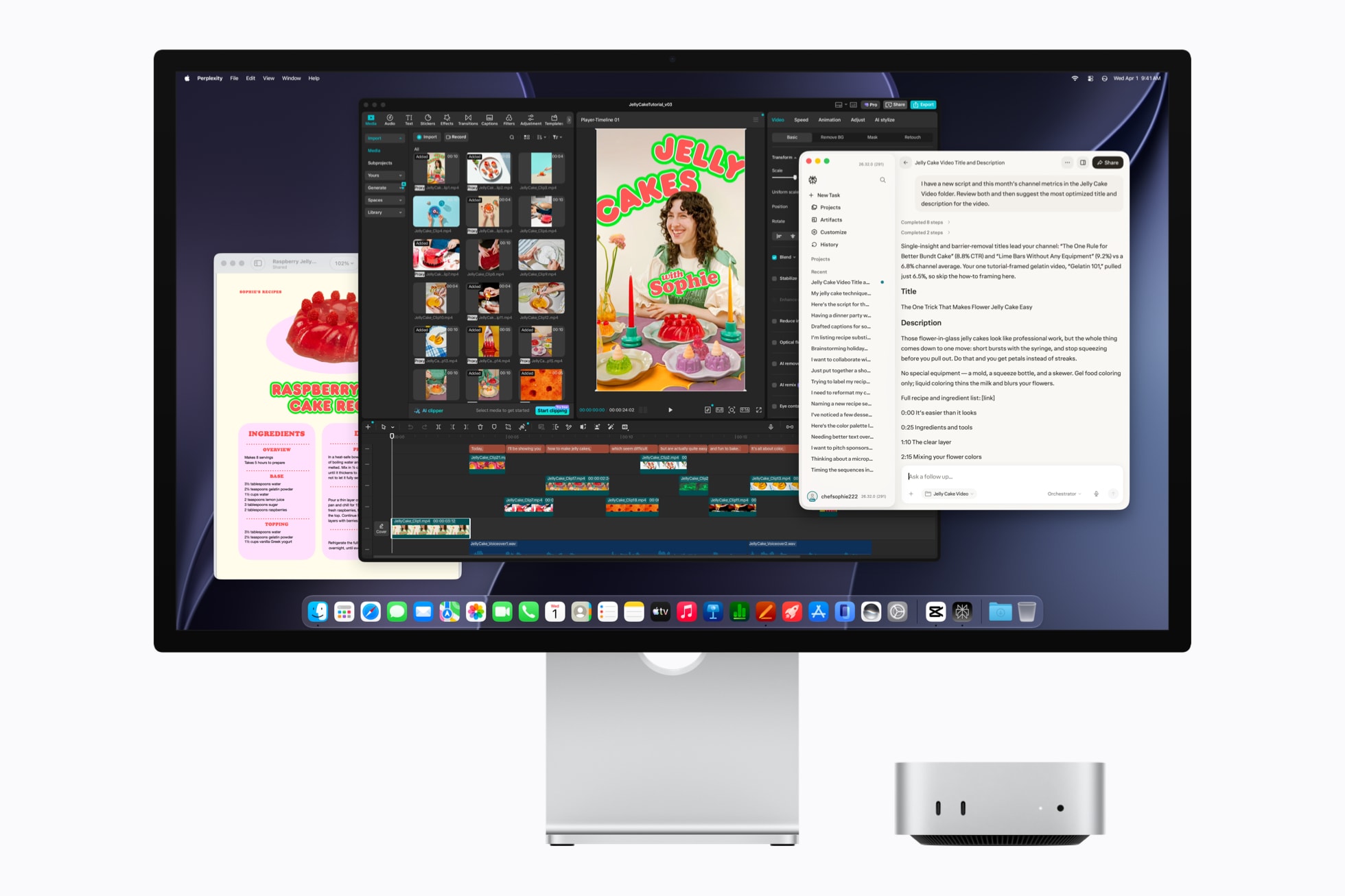 Apple Mac mini M6와 AI 작업 화면