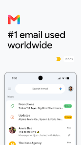 Gmail 받은편지함 메일 목록 화면 예시